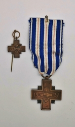 Pamětní odznak NSG - Kříž za věrné služby, bronz, miniatura