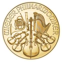 Wiener Philharmoniker 1/10 Oz. v dárkové krabičce (3,11 g./Zlato 999/1000)