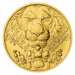 Zlatá 1/2 Oz. investiční mince Český lev 2023, (15,55 g./Zlato 999/1000)
