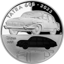 Osobní automobil Tatra 603 PROOF, 500 Kč.