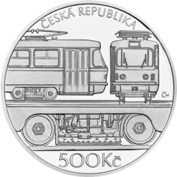 Tramvaj ČKD Tatra T3 PROOF, 500 Kč.
