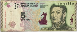 Argentina - 5 Pesos 2015