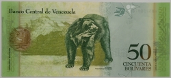 Venezuela - 50 Bolivares 2015