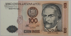 Peru - 100 Intis 1987