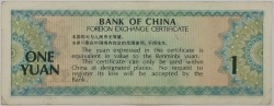 Čína - 1 Yuan Devizový certifikát 1979