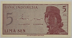 Indonésie - 5 Sen 1964