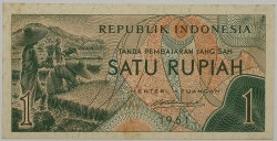 Indonésie - 1 Rupiah 1961