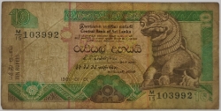 Srí-Lanka / Ceylon - 10 Rupees 1991