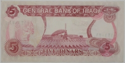 Iraq - 5 Dinars 1992