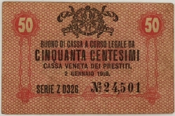 Italy - 50 Centesimi 1918