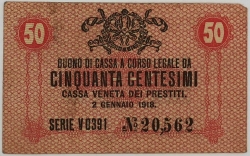 Italy - 50 Centesimi 1918 