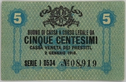 Italy - 5 Centesimi 1918