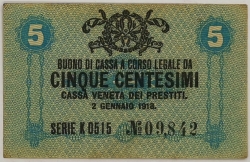 Italy - 5 Centesimi 1918