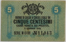 Italy - 5 Centesimi 1918