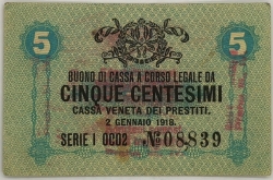 Italy - 5 Centesimi 1918