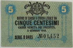 Italy - 5 Centesimi 1918