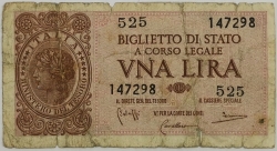 Italy - 1 Lira 1944