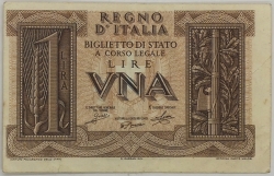 Italy - 1 Lira 1939