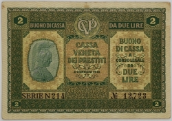 Italy - 2 Lire 1918  