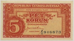 5 Kčs 1945