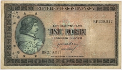 1000 Kčs 1945