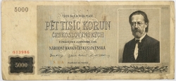 5000 Kčs 1945 