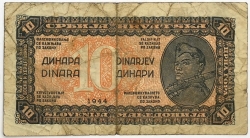 Yugoslavia - 10 Dinara 1944