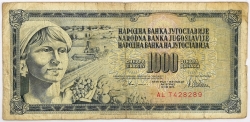 Yugoslavia - 1000 Dinara 1978