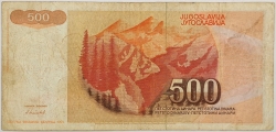 Yugoslavia - 500 Dinara 1991 