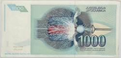 Yugoslavia - 1000 Dinara 1991