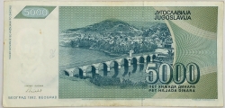 Yugoslavia - 5000 Dinara 1992