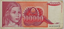 Yugoslavia - 100000 Dinara 1989