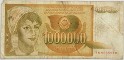 Yugoslavia - 1000000 Dinara 1989