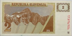 Slovenia - 2 Tolarja 1990 