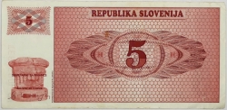 Slovenia - 5 Tolarja 1990 