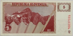 Slovenia - 5 Tolarja 1990 