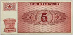 Slovenia - 5 Tolarja 1990 