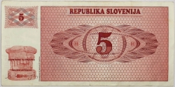 Slovenia - 5 Tolarja 1990