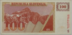 Slovenia - 100 Tolarja 1990