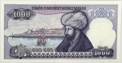 Turkey - 1000 Lira 1986-1988