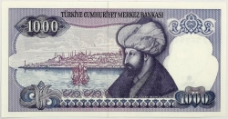 Turkey - 1000 Lira 1986-1988