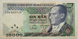 Turkey - 10000 Lira 1993