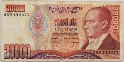 Turkey - 20000 Lira 1988