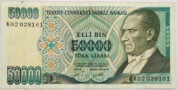 Turkey - 50000 Lira 1995-1999