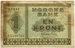 Norge - 1 Krone 1943 