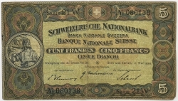 Switzerland - 5 Francs 1939