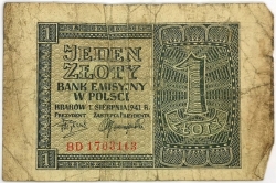 Poland - 1 Zloty 1941