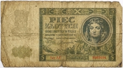 Poland - 5 Zlotych 1941