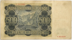 Poland - 500 Zlotych 1940