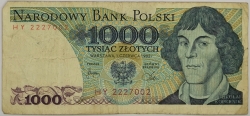 Poland - 1000 Zlotych 1982